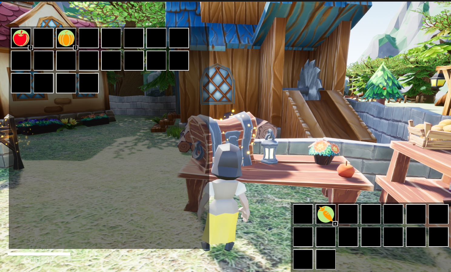 Shows the interaction of the player with their inventory.