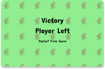 The victory screen of the project.